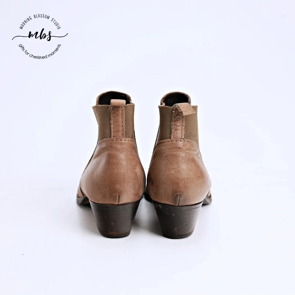 Aquatalia‎ Fionna Sport Leather Bootie Brown Women 6.5